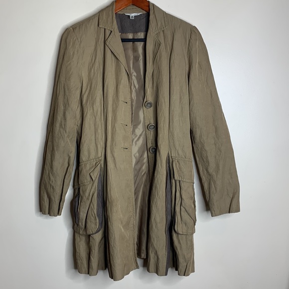 CAbi | Tan Brown Travelers Coat Mid Length Treasure Hunters Jacket Large Pockets - Picture 4 of 14